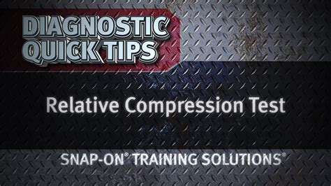 snap on relative compression test|relative injector flow test.